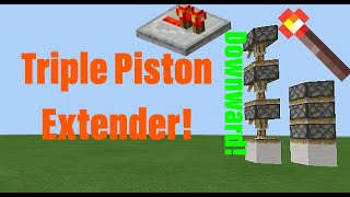 How to Build a DOWNWARD TRIPLE PISTON Extender  Minecraft Bedrock 116 [upl. by Irwin]