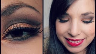 ❤ Maquillage de Fêtes  Cut Crease amp Doré [upl. by Lorens]