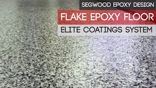 Epoxy flake floor  ELITE Coating system [upl. by Morville]