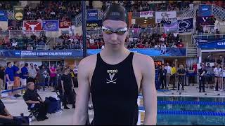 NCAA WOMENS SWIMMING  GRETCHEN WALSH VIRGINIA WINS 100FREE 4605 [upl. by Nerraf]