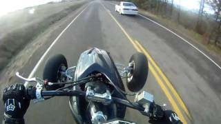 Honda TRX450r vs Ford Mustang Race [upl. by Rosati770]