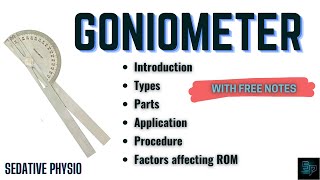 Goniometer  Types Parts Precautions amp Uses  Range of Motion  Part 1  physiotherapy [upl. by Silvanus611]