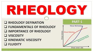 RHEOLOGY  PHYSICAL PHARMACY  PART1  VISCOSITY  FLUIDITY [upl. by Fabian723]