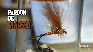 ✅Montaje de una efemera PardonMarch Brown fly tying 2023✅ [upl. by Ennovi]