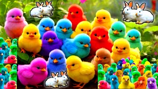 Cute Animals Rainbow Chicken Duck Rabbit Cow Fish Lion Elephant Turtle Dog Cat Tiger [upl. by Renzo65]