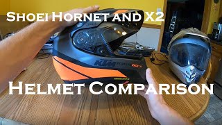 Shoei Hornet and Hornet X2 Comparison [upl. by Hare]