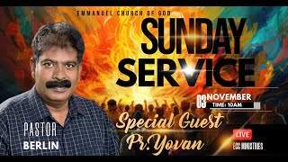 SUNDAY SERVICE  03 NOV 2024  PRBERLIN JEBASINGH  SPECIAL GUEST PRYOVAN [upl. by Whitehouse]