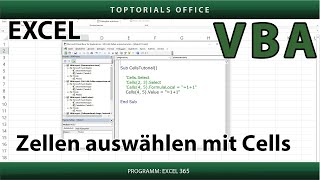 Zellen auswählen mit Cells  Excel VBA [upl. by Ylatan]