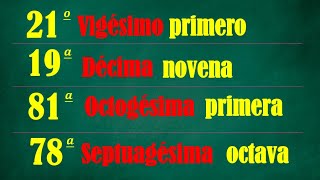 Números ordinales hasta el 100  Ejercicios [upl. by Otrepur]