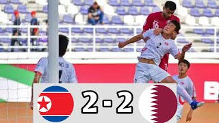 North Korea vs Qatar 22 Highlights  AFC World Cup Qualification 2024 efootball [upl. by Teahan]