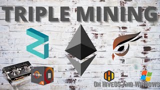 Triple Mining GPU and CPU ETH  ZIL  RTM [upl. by Comras]