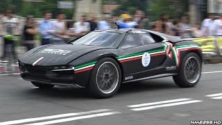 Supercar Parade at Parco Valentino 2016  Italdesign Giugiaro Project 7 F12 amp More [upl. by Delamare]