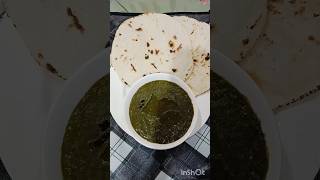 Special chane ka saag with chawal ke aate ki roti 😋 special for saang lovers subscribe for more 💓 [upl. by Larina]