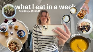 what I eat in a week as a university student  meal prep healthy amp balanced vegetarian [upl. by Seadon]