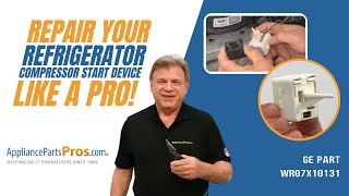 How To Replace GE Refrigerator Compressor Start Device WR07X10131 [upl. by Allis624]