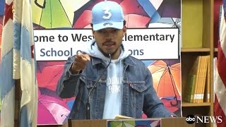 Chance the Rapper Full Press Conference Donates 1M to Chicago Public Schools  ABC News [upl. by Coplin]