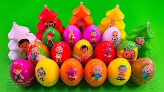 Rainbows Eggs 🌈 Mixing Pinkfong Pine Tree with Rainbow SLIME Colorful Satisfying ASMR [upl. by Geoff]