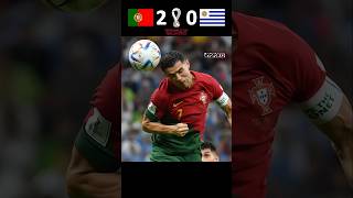 Ronaldo’s Header amp Reaction to Brunos Goal  Portugal VS Uruguay  World Cup 2022 Group Stage [upl. by Nomolos]