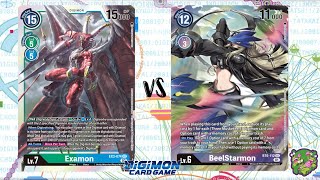 DIGIMON TCG Local match Examon BlueGreen vs BeelStarmon Purple  TEA COFFEE AND GAMES [upl. by Annonyw449]