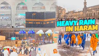 Rain Heavy in haram⛈️  6 August 2024  Makkah Live Today  Makkah Madina vlog [upl. by Riplex]