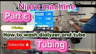 PART C How to prim NIPRO machine hemodialysis ckdpatient nipro [upl. by Jacob828]