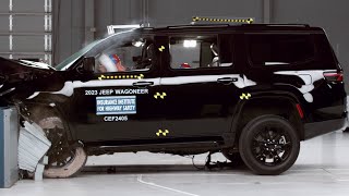 2023 Jeep Wagoneer updated moderate overlap crash test extended footage [upl. by Eiclehc411]