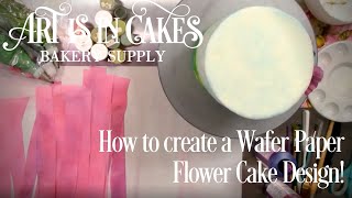 How to create a Wafer Paper Cake Color and Design [upl. by Nored]