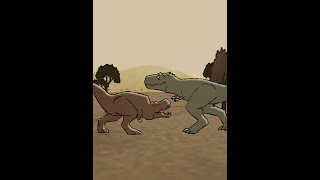 TRex vs Giganotosaurus  Jurassic World Dominion Animation shorts [upl. by Yecies258]