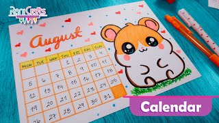 DIY  AUGUST Calendar  Bullet journal decoration organization ideas [upl. by Cusick]