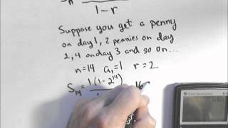 Geometric Series  Doubling Pennies [upl. by Nottnerb]