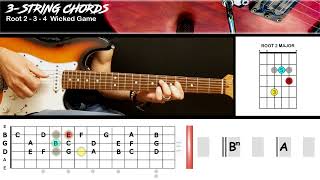 Wicked Game  Chris Isaak  GUITAR LESSON  Triad Chords [upl. by Eatnoj]