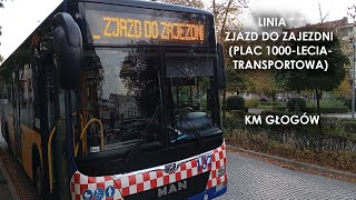 LINIA quotquot  DWORZEC KOLEJOWYZAJEZDNIA KM ZJAZD DO ZAJEZDNI  KM GŁOGÓW [upl. by Kabab]