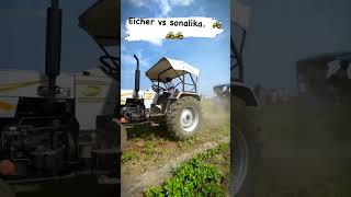 EICHER 485 vs Sonalika 745 di tochan eicher sonalika tochanking eichertractor farmer [upl. by Romaine]