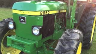 John Deere 2850 4WD Tractor with Power Loader [upl. by Photina857]