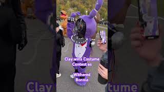 FNAF Withered Bonnie wins Costume Contest costumecontest fnaf witheredbonnie halloween [upl. by Ikkim]