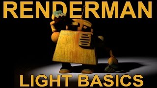 Renderman 21 Light Basics Tutorial [upl. by Gitlow]