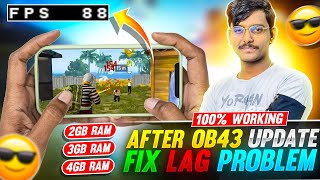 After OB43 Update Fix Lag Problem In 2GB3GB4GB RAM Phones😍🔥  Garena Free Fire [upl. by Holtorf]