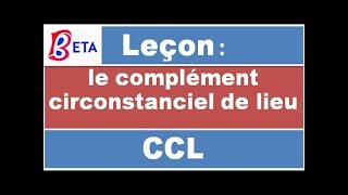 le complément circonstanciel de lieu [upl. by Jarad]