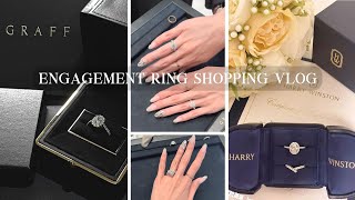 ENGAGEMENT RING SHOPPING AT GRAFF TIFFANY AND HARRY WINSTON  Chatty GRWM Hermes RTW SF Vlog [upl. by Glaudia]