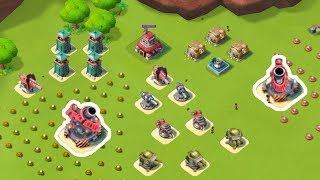 DESTROYING more Hammerman HQ Bases in Boom Beach HQ 40 [upl. by Anival]