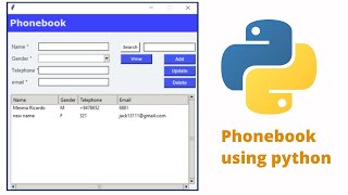 How to create a Phonebook app using Python with source code  File Structure project pythonprojects [upl. by Mayeda177]