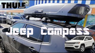 Roof rack Thule Edge Flush Rail Jeep Compass Thule Motion XT XL [upl. by Hertha]