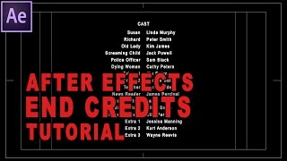 After Effects Tutorial  How To Create Professional Rolling End Credits For Your Film [upl. by Ad]