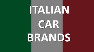 Italian Car Brands [upl. by Oironoh]