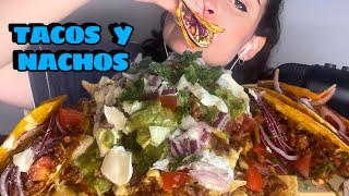 ASMR COMIENDO TACOS Y NACHOS CON GUACAMOLE MUKBANG EATING SOUNDS [upl. by Helyn269]