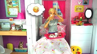 Barbie Sick Day Morning Routine in Dream House  Fun Toys for Kids [upl. by Jutta]