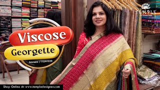 Viscose Georgette saree  TTDS1220  templedesignercom [upl. by Reed]