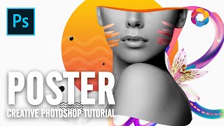 Creative Poster Design Tutorial free PSD included [upl. by Nueovas]