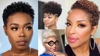 50 Short Natural Haircuts amp Hairstyles for Black Women  UltraDefined TWA Curls for Stylish Women [upl. by Nnayllek]