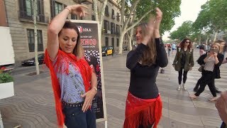 Sky Sports F1s Las Ramblas grid walk [upl. by Nahtanoj]